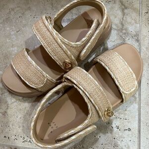 A New Day Women's Raffia Tan Sandals